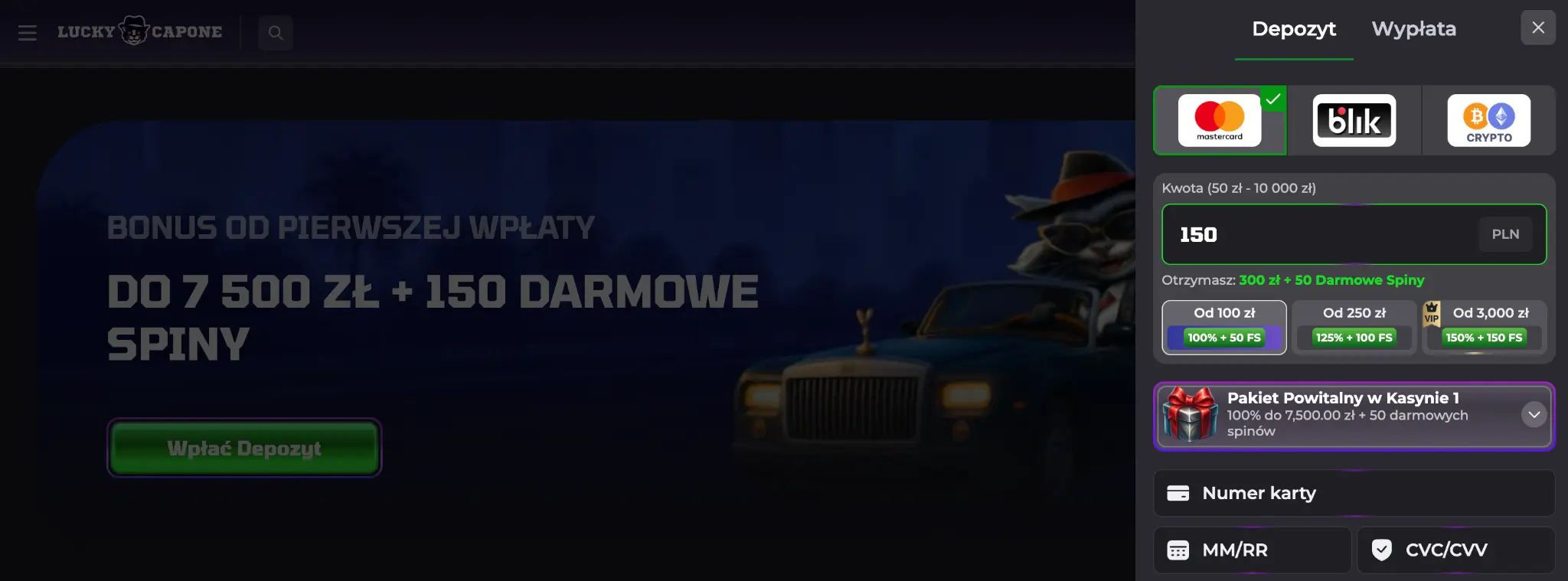Pakiet startowy od Lucky Capone