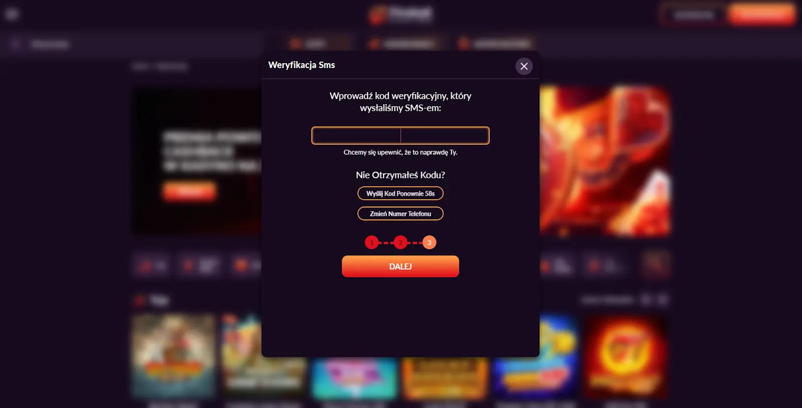 Rejestracja w Fireball Casino