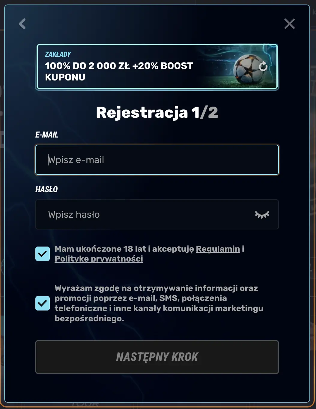 Rejestracja w Golazzo