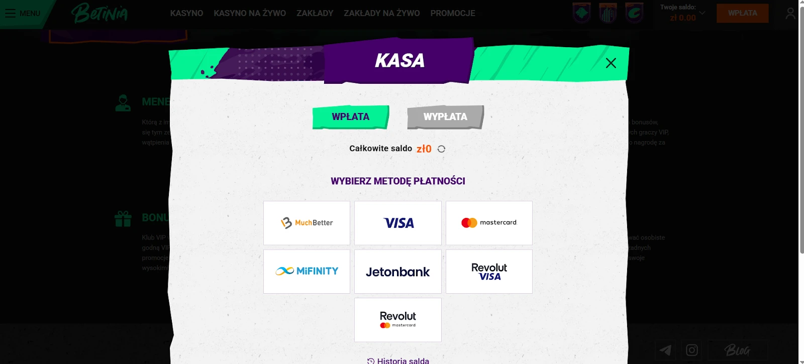 betinia casino