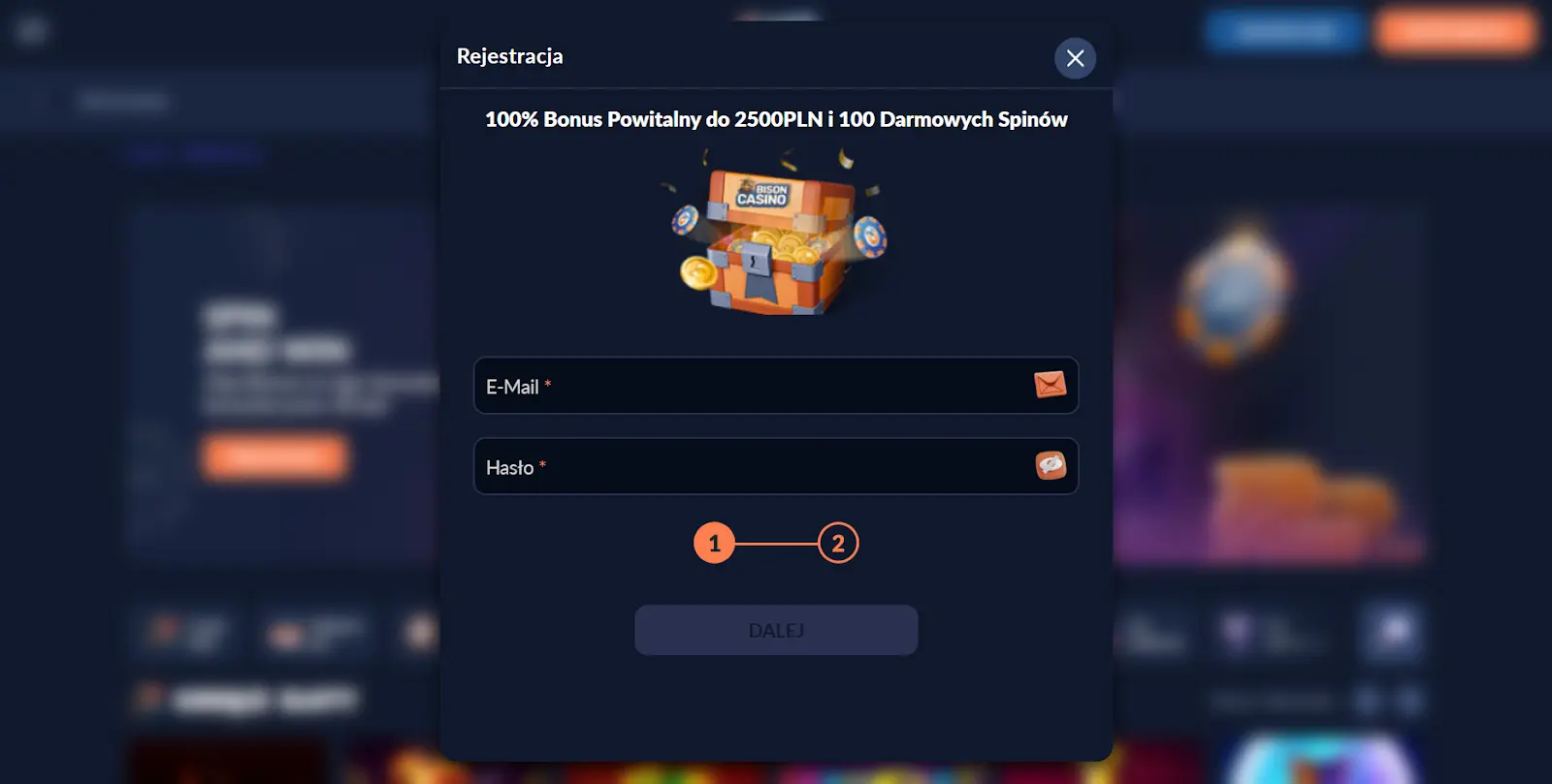 bison casino rejestracja
