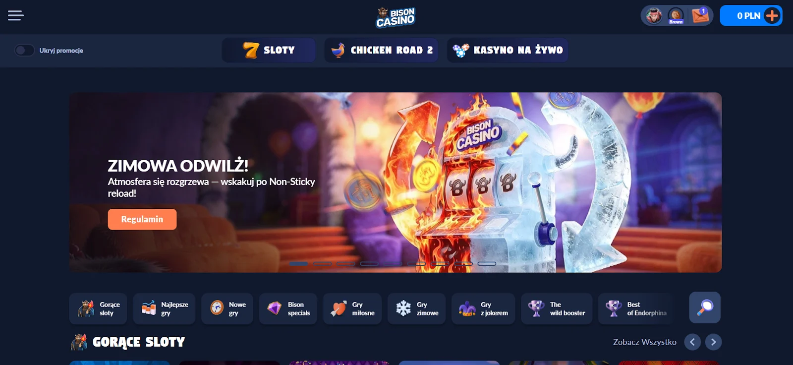 wpłata w Bison Casino za pomocą BLIK