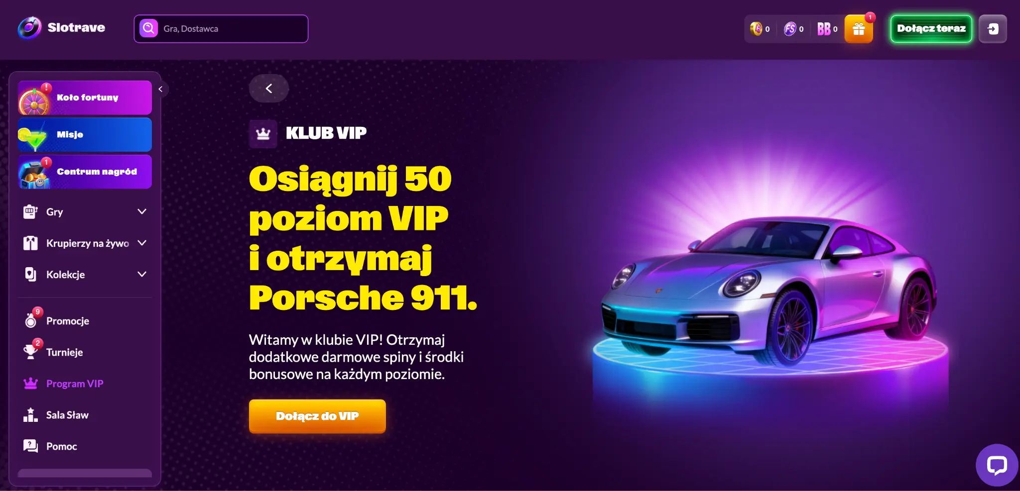klub VIP w SlotRave
