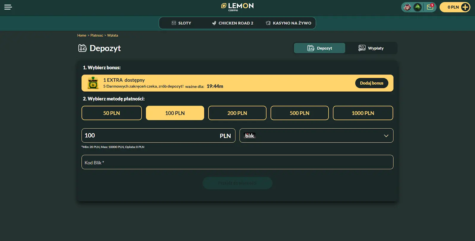 lemon casino rejestracja