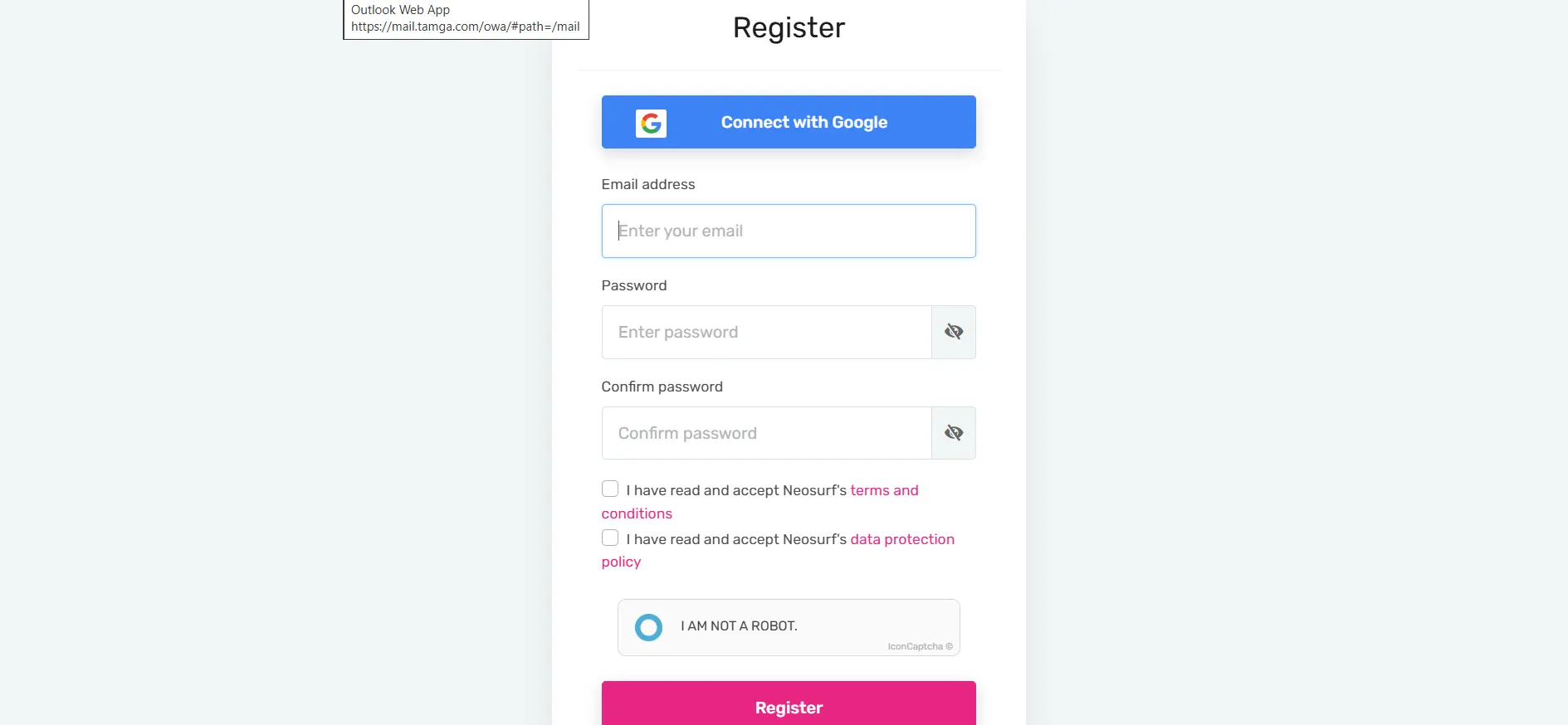 neosurf registration