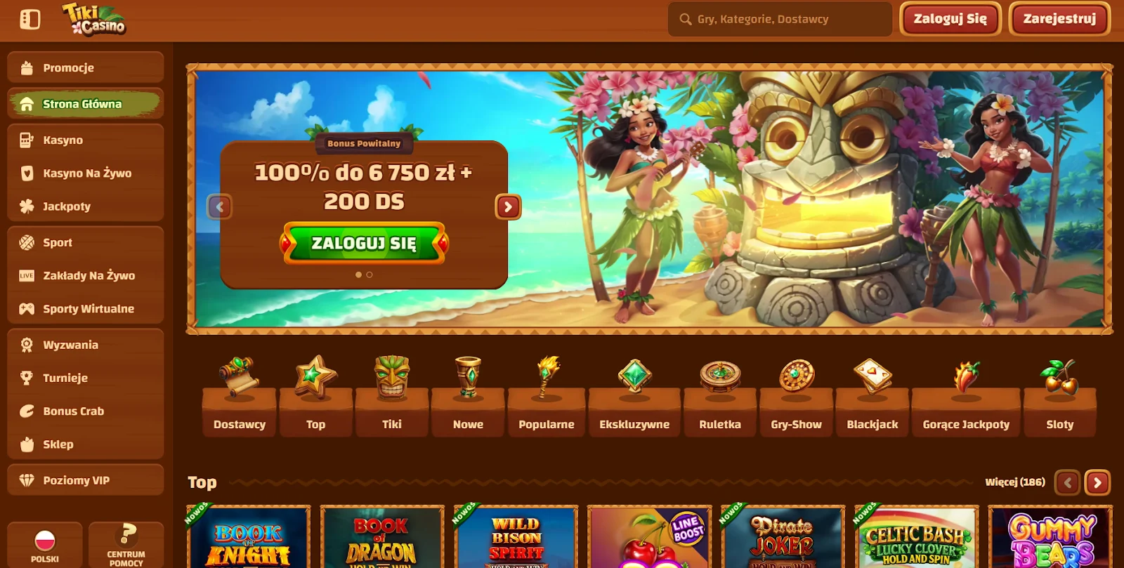 tiki casino site