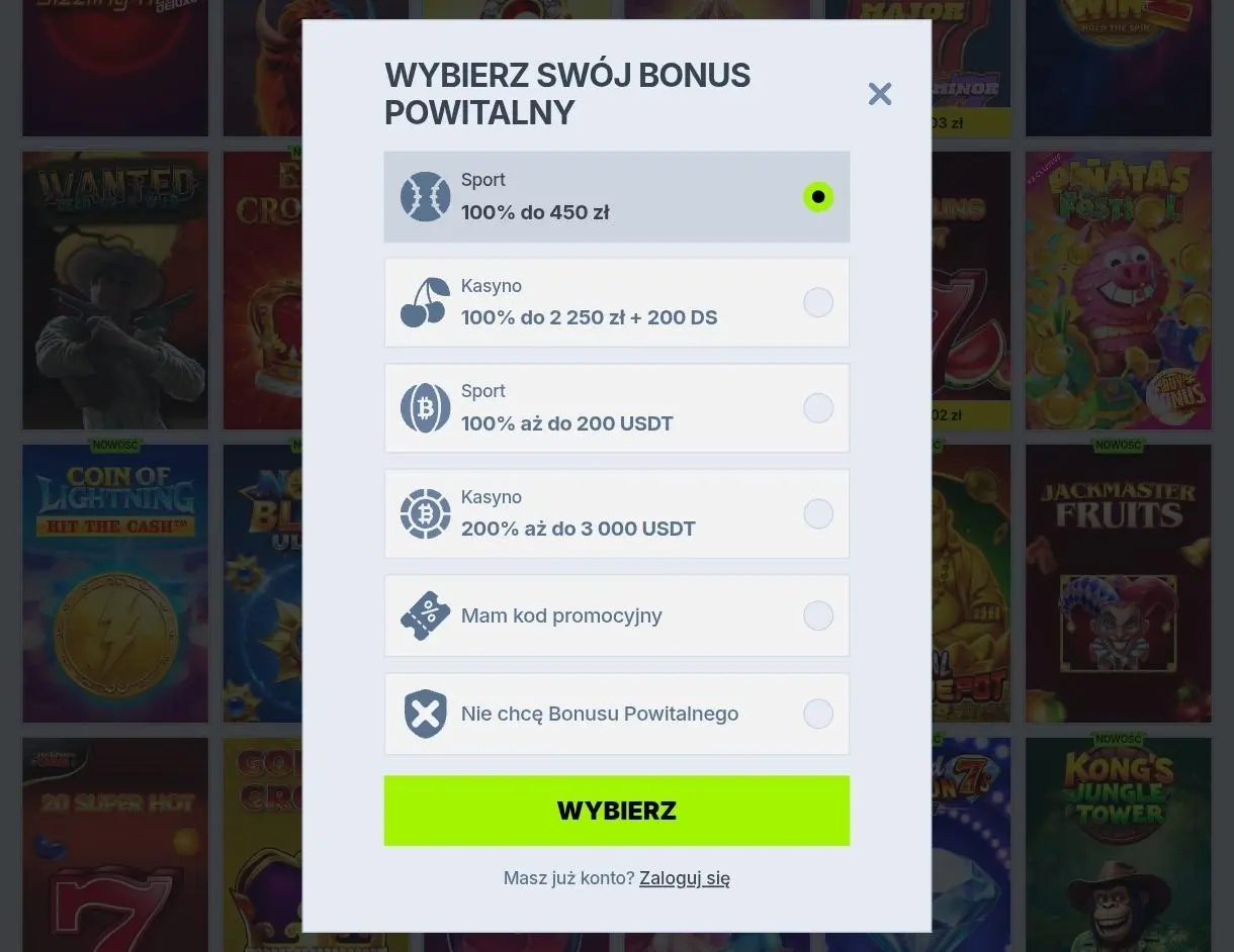 zoccer casino rejestracja