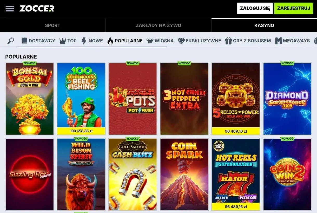zoccer casino rejestracja